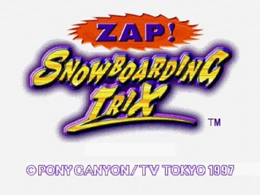 Zap Snowboarding Trix title screen for Sega Saturn